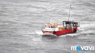 The Nicola faith coming back into Conwy head on into the storm