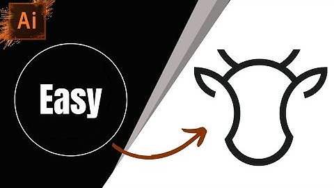 Cow logo design in illustrator | logo design illustrator tutorial