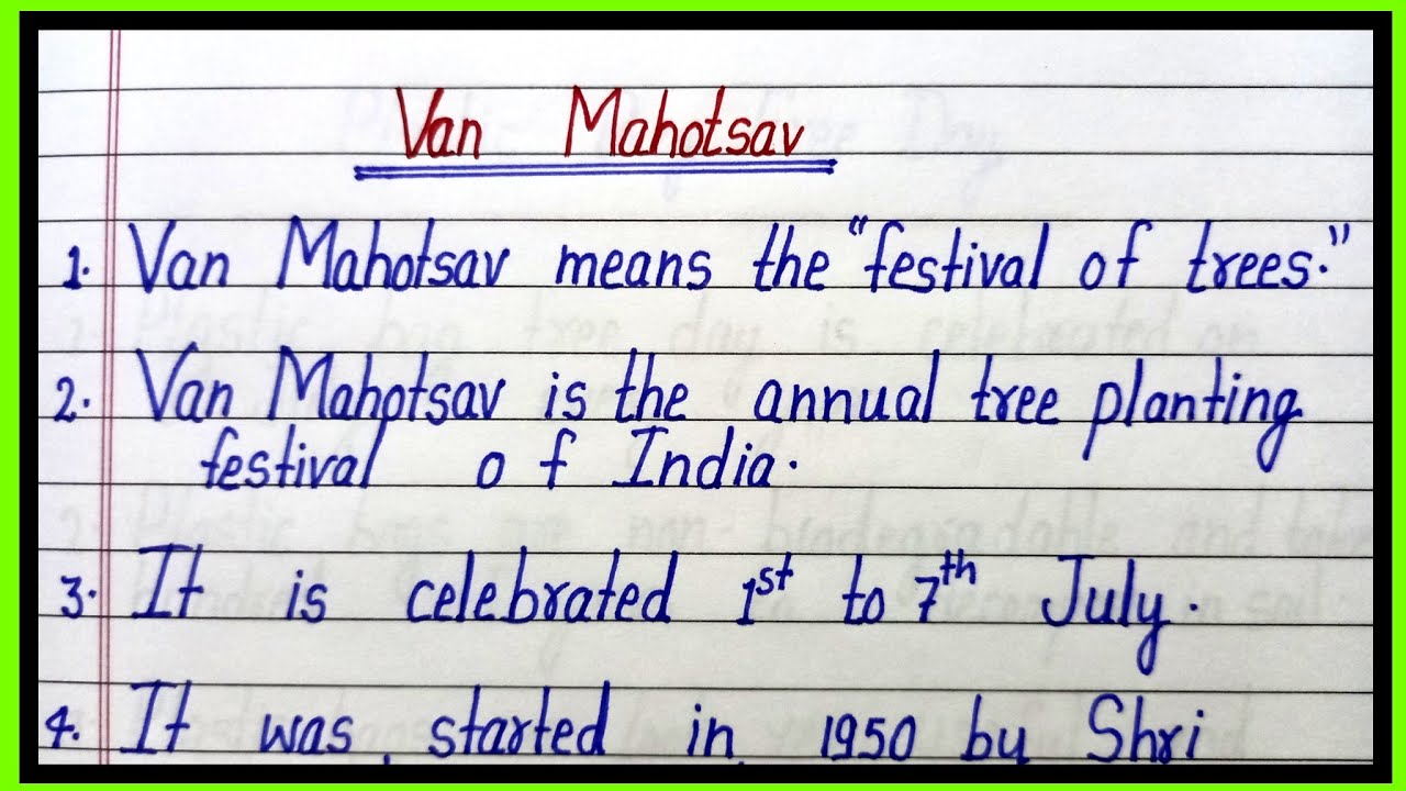 van mahotsav essay writing in english