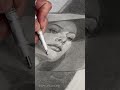 Lip and Eyes Drawing Process Sophia Loren Portrait