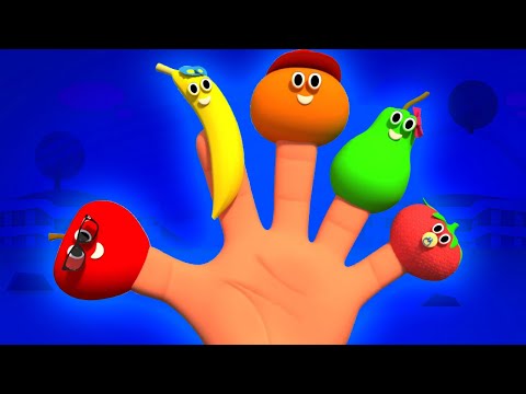 Frutas dedo familia | Rimas para niños | Videos educativos | Dibujos animados