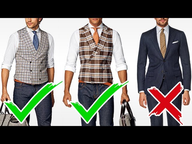 dress shirt and vest no tie