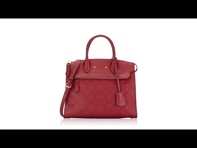 LOUIS VUITTON Pont Neuf Monogram Empreinte Leather Shoulder Bag Red