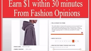 How To Make Extra Money from Fashion Opinions| Earn $1 within 30 minutes by Simple Typing Online Job