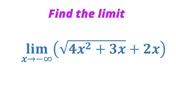 How to find the limit of a function as x approaches negative infinity