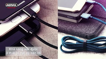 Cáp sạc đa năng 3 trong 1 Remax RC-131th
