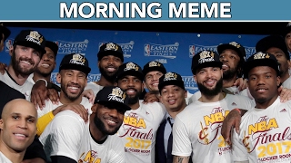 Cavaliers Pose With Trophy - What would you caption Friday's Morning Meme of the Ca