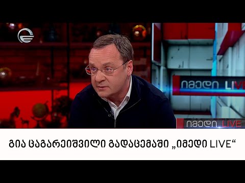 საპარლამენტო უმრავლესობის წევრი გია ცაგარეიშვილი გადაცემაში „იმედი LIVE“