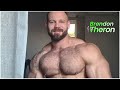 Big muscle hairy bodybuilderbrendon theron 