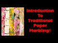 Introduction To Traditional Paper Marbling! #mixedmedia #artdemo #collage #abstractart #marbling