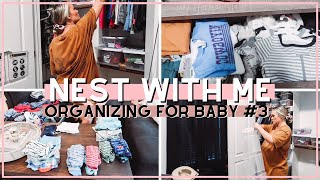 ORGANIZING BABY CLOTHES | SMALL SPACE TOY ORGANIZATION | NEST WITH ME FOR BABY #3 | Amanda Little
