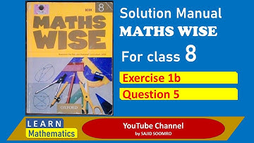 Power Sets | Maths Wise Book 8 | Exercise 1b | Q.5