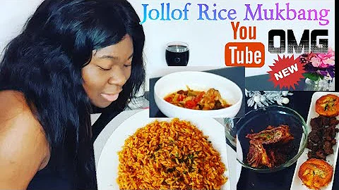 Nigerian |African Food Mukbang | Jollof Rice| Beef Suya| Moi Moi | Peppered Chicken| One Pan Chicken