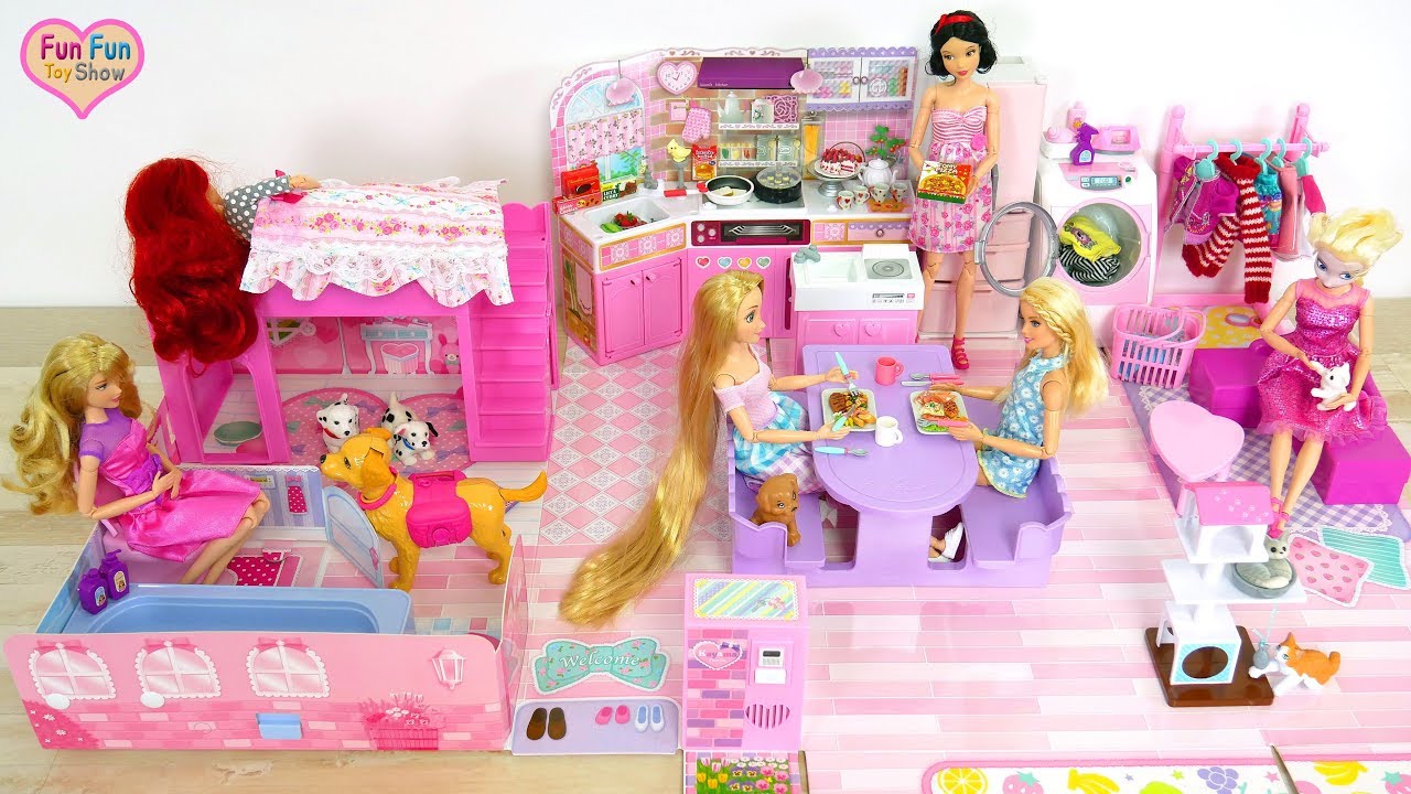  Barbie  Japanese style Doll house  Unboxing Rumah  boneka 