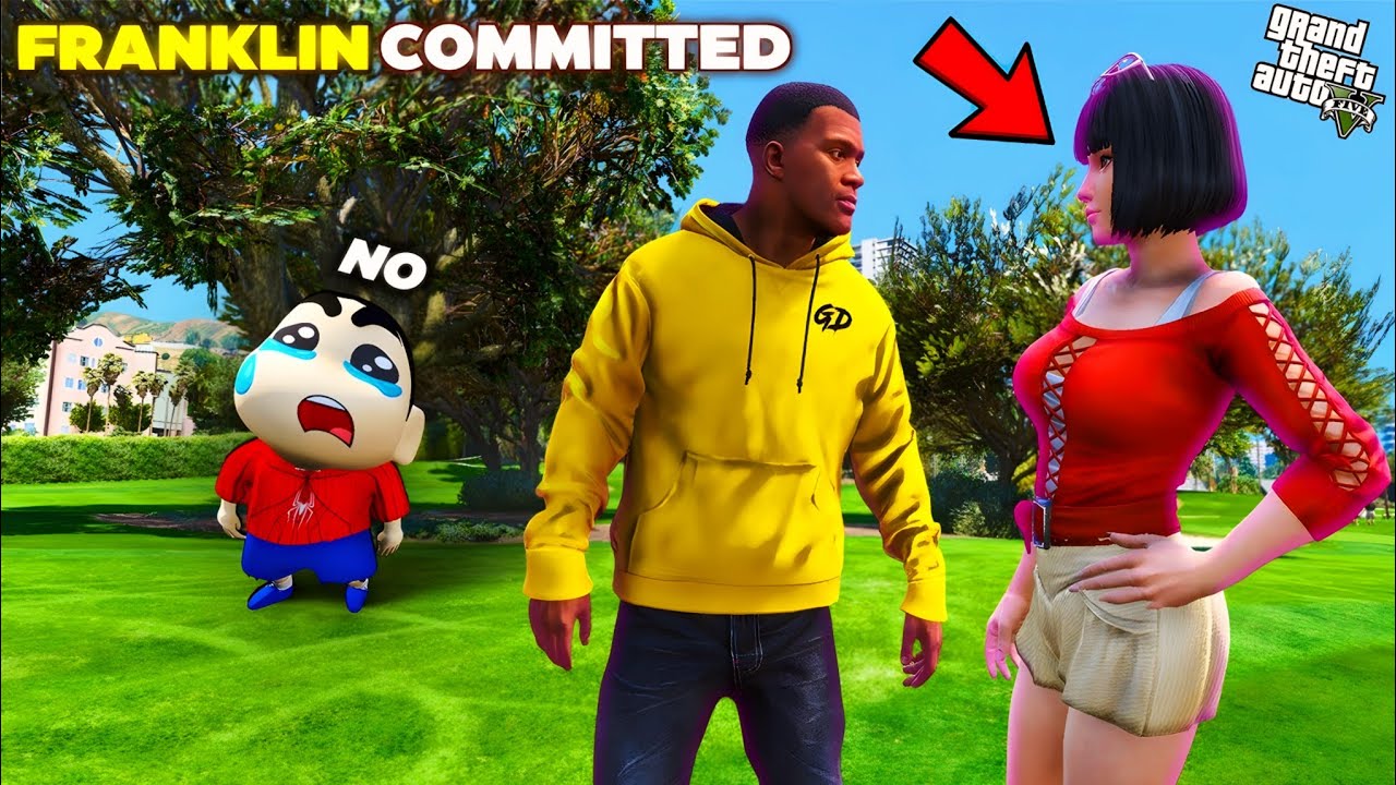 Franklin's COMMITTED  from Lovers Day | Shinchan Crying In GTA 5 in Telugu!