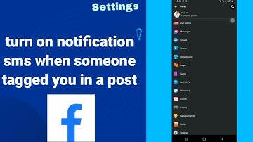 How to turn on sms notification when someone tagged you in a post On Facebook Lite