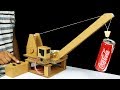 How to make remote control hydraulic crane from cardboard