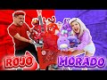 24 HORAS COMPRANDO TODO DE 1 COLOR MORADO Y ROJO Ft. Oso| Leyla Star💫