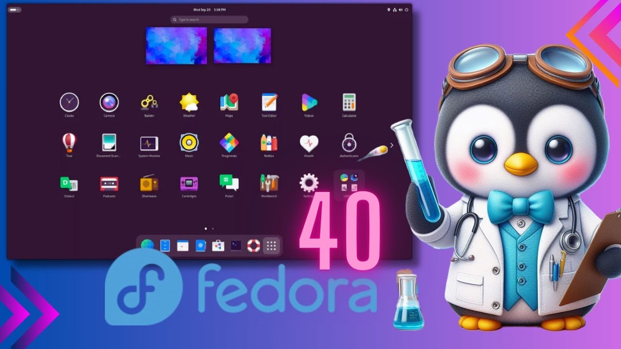 ⭐ Fedora 40 com Gnome 46 - YouTube