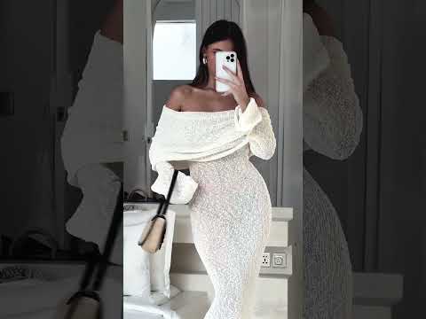 Молочне жіноче легке довге плаття- Розмір 42- 46, видео 1