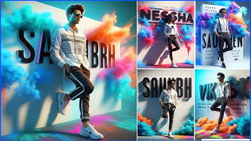 How To Create Instagram Viral 3D Ai Holi image | Happy Holi Name Bing image creator Tutorial 2024