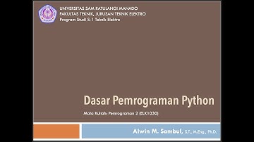 Kuliah Pemrograman 2  - Dasar Pemrograman Python