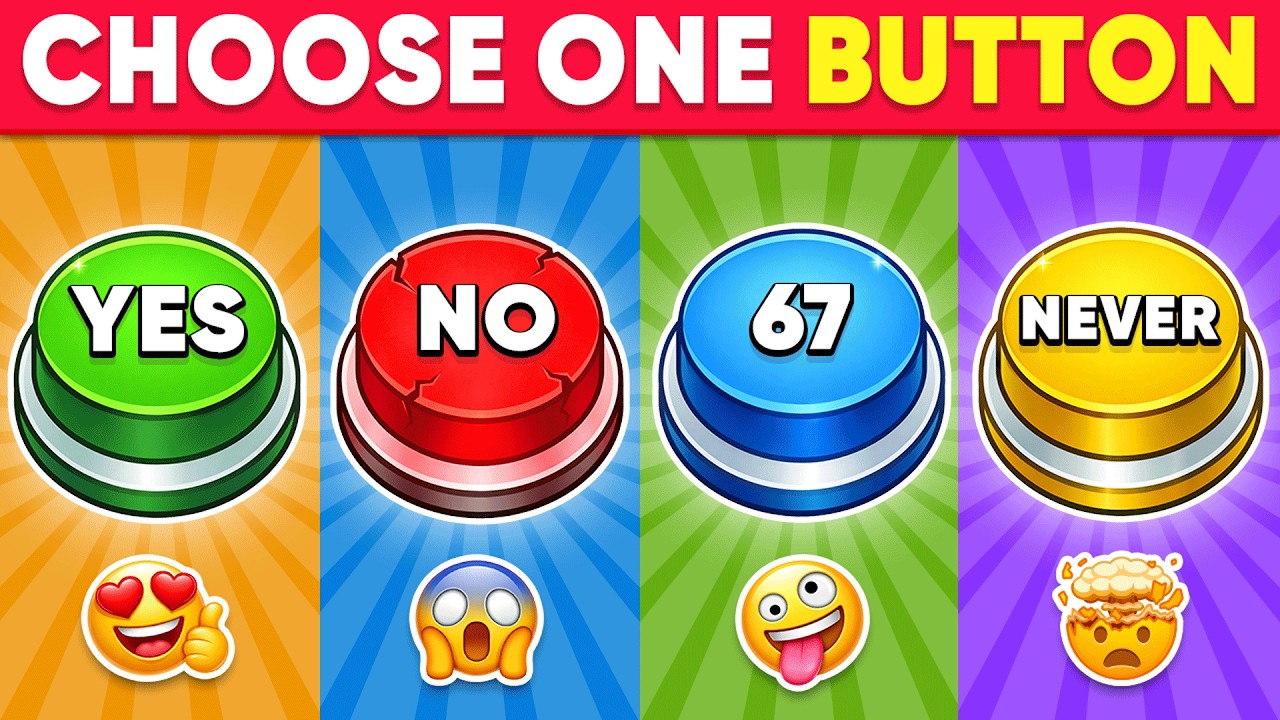 Choose One Button! YES or NO or MAYBE or NEVER Edition 🟢🔴🟡🟣 Daily Quiz