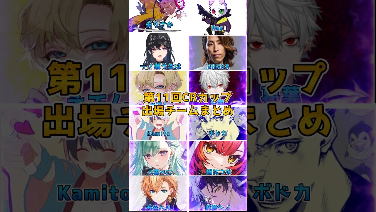 【第11回CRカップAPEX】出場チームまとめ　#CRカップ