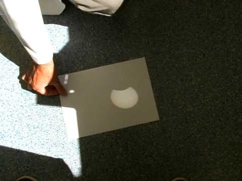 Partial solar eclipse; projected by monocular