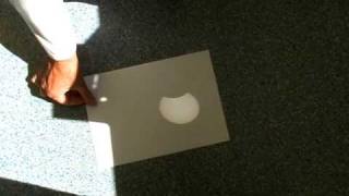 Partial solar eclipse; projected by monocular