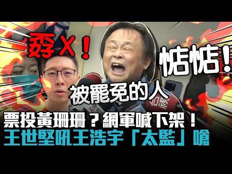 票投黃珊珊？網軍喊下架！王世堅吼王浩宇「太監」嗆：側翼閃邊去【CNEWS】