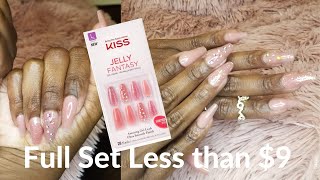 Full-Set Nails for less than $9!!! VERY DETAILED Press-on Nails Tutorial at Home!! Last 2-3 weeks!!!