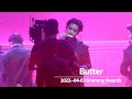 20220403 Grammy Awards - B/utter (BTS V focus fancam)