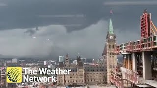 Compilation Must-See Moments Of Dunrobin, Gatineau Tornadoes Touching Down