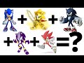 Combining 5 Different Sonic Forms! Prime, Excalibur, Werehog, Darkspine, Fire