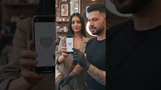 Small Heart Tattoo ❤️🔥 | Attitude Ink Vibes 😎 | So Satisfying! #shorts