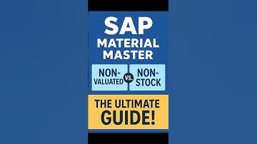 SAP Material Types Explained: Non-Valuated vs. Non-Stock Materials #saperp #sapmm