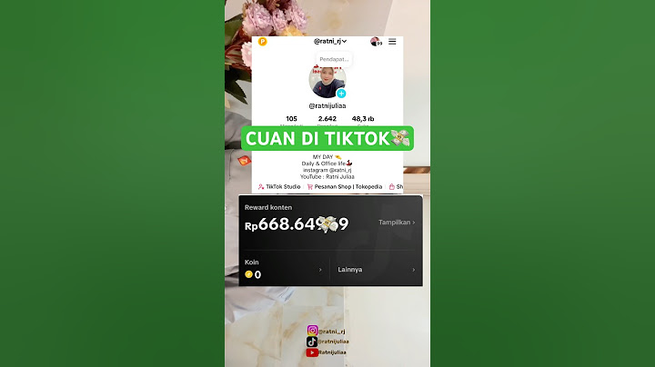 CARA DAPAT PENGHASILAN DI TIKTOK 💸💸 #tiktok #shortvideo #beritaterkini