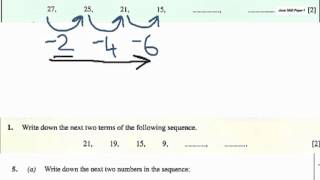 GCSE Foundation Maths - Continuing basic sequences GCSE Foundation Maths - Continuing basic sequences