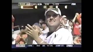 2005 Miami Hurricanes vs Temple Owls Highlights