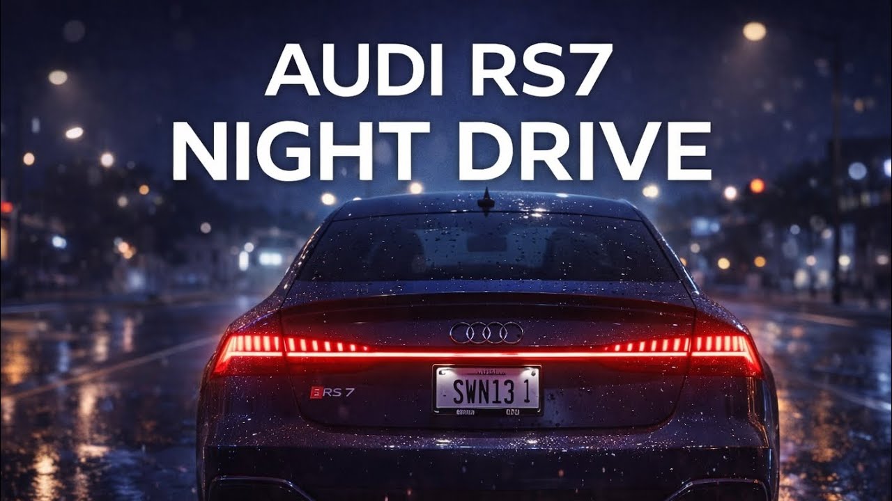 Audi RS7 Night Drive • Lo-Fi & Rainy Roads 🌧️
