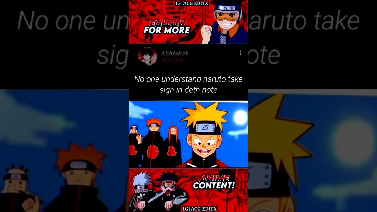 Naruto take sign in death note