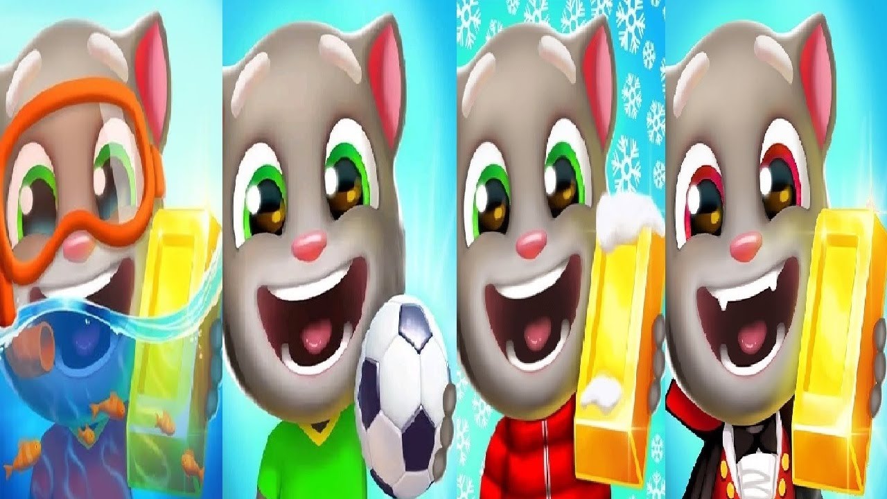 Talking Tom Gold Run New Update Christmas VS Halloween Event Football Fever Underwater World 2024