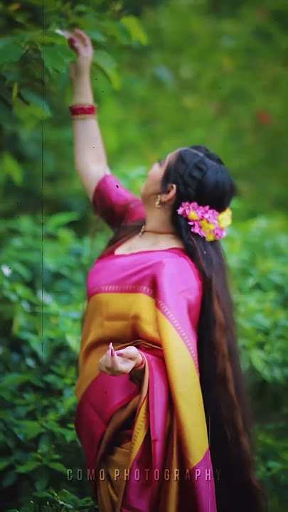 Manve Surendran looking beautiful in our premium Semi Silk Saree #onlineshopping #semisilksarees