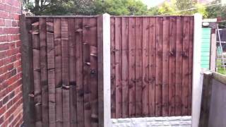 Garden Gate & Infill Fence (Concrete Fence Posts, Gravel Boards, Fence Panel) from http://www.bentinckfencing.co.uk.