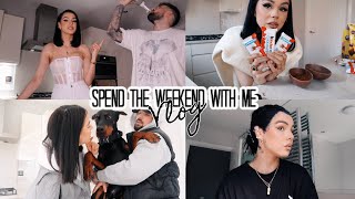 SPEND THE WEEKEND WITH ME | DYING MY HAIR, HOME STUFF, DATE NIGHT & MAKING TIK TOK FOOD...