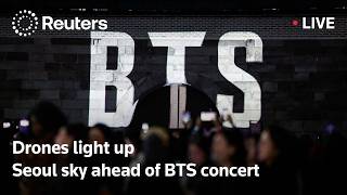 LIVE: Drones light up Seoul sky ahead of BTS concert