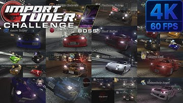 Import Tuner Challenge 首都高バトルX - All BOSS Battles (4K 60 FPS)