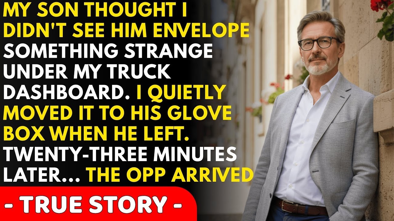 My Son Thought I Didn't Notice When He Hid An Envelope Under My Truck Dashboard. I Moved It To...