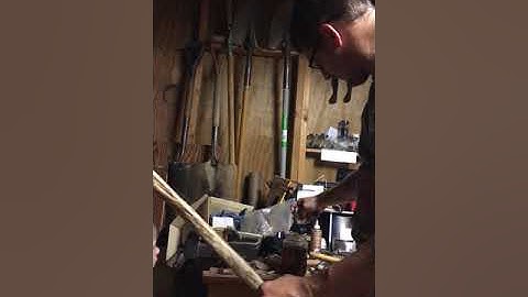 Boiled linseed oil application to axe handle